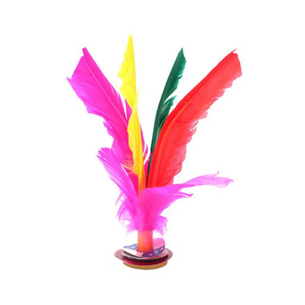 

10 Pcs Shuttlecock Chinese Jianzi Rubber Foot Kicking Student Sport Toy Goose Elastic Base Indoor