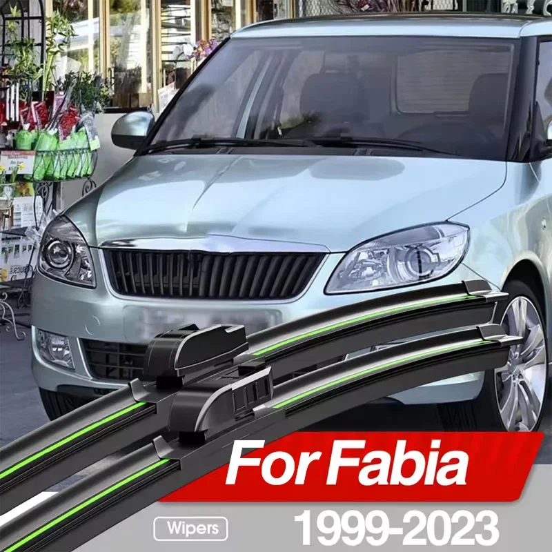 For Skoda Fabia MK1 MK2 MK3 MK4 1999-2023 Front Windshield Wiper Blades 2pcs Windscreen Window Accessories 2007 2014 2020 2021