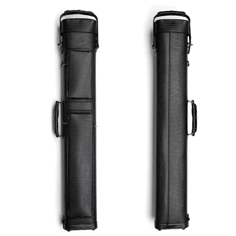 

Лидер продаж, профессиональный портативный 1/2 бильярдный кий, классический черный жесткий чехол для бильярдного кия из искусственной кожи, водонепроницаемая сумка для кия