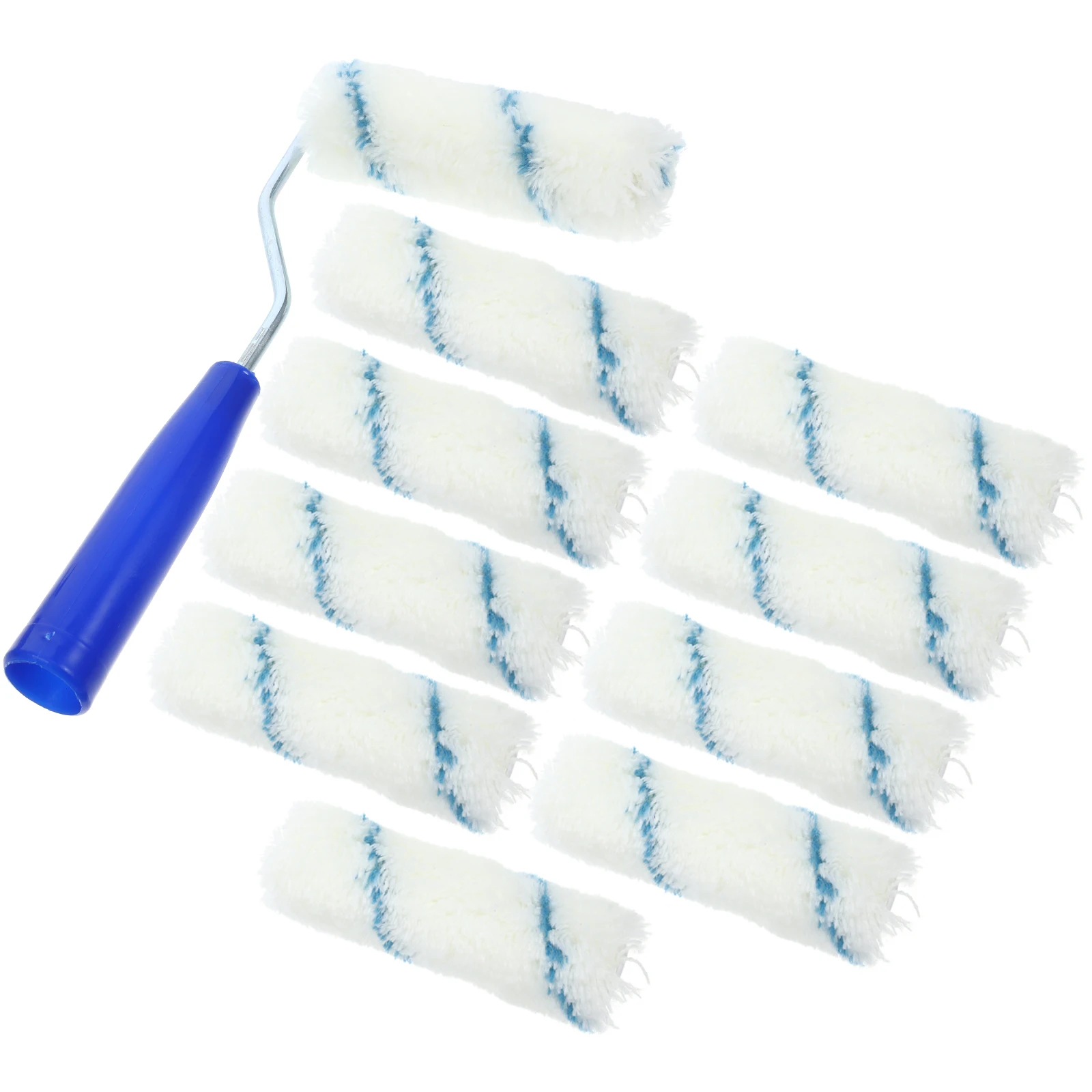 مجموعة واحدة من فرشاة الطلاء الصغيرة لطلاء الجدران وإطار الأسطوانة المحمول ومستلزمات الطلاء البديلة