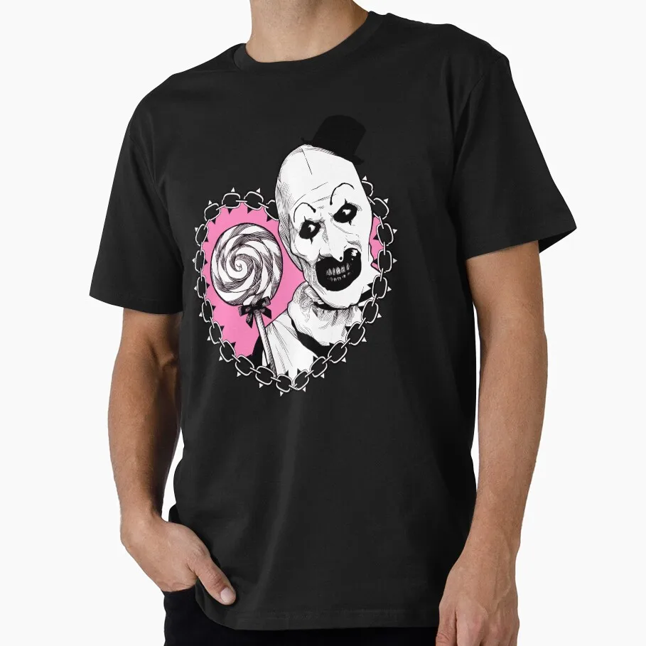 Retro Horror Movie Terrifier Art The Clown Killer Scary Halloween Gift T Shirt 0807 Short Sleeve Graphic clothes All size tops
