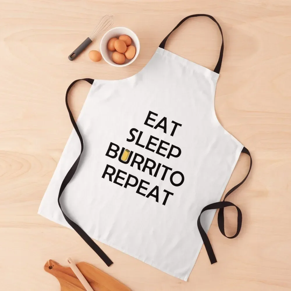 Eat Sleep Burrito Repeat : Mexican Food Lover / Funny Burritos Lover Gift Ideas for Men and Womens / Christmas Gift / Illu Apron