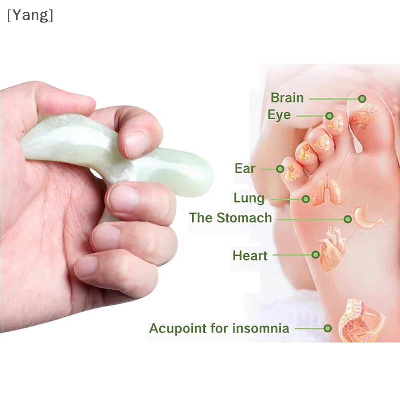 

Jade Stone Trigger Point Massage Sticks Tool-Deep Tissue Massage-Reflexology Acupressure Massage Tool For Full Body Relaxing