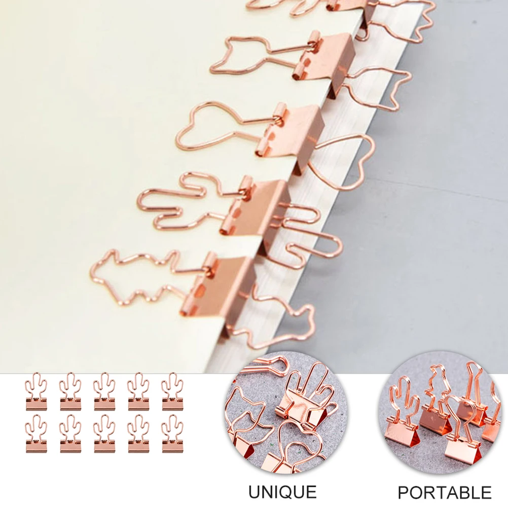 

10pcs Binder Paper Clips Heavy Duty Office Supplies Binder Clips Metal Paperclips Holder Clamps Strong Hold for Documents