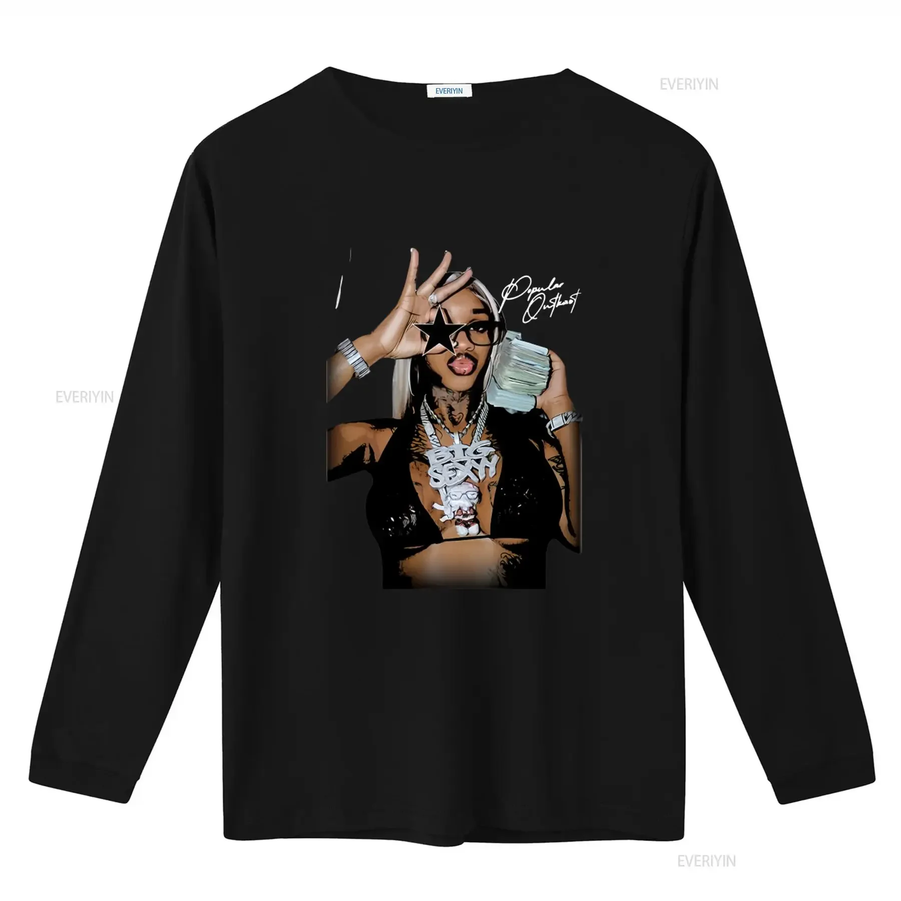 Sexy Redd Ghetto Superstar Fashionable Hip Hop Style T Shirt with Trendy Print for American Market vintage Washed homme