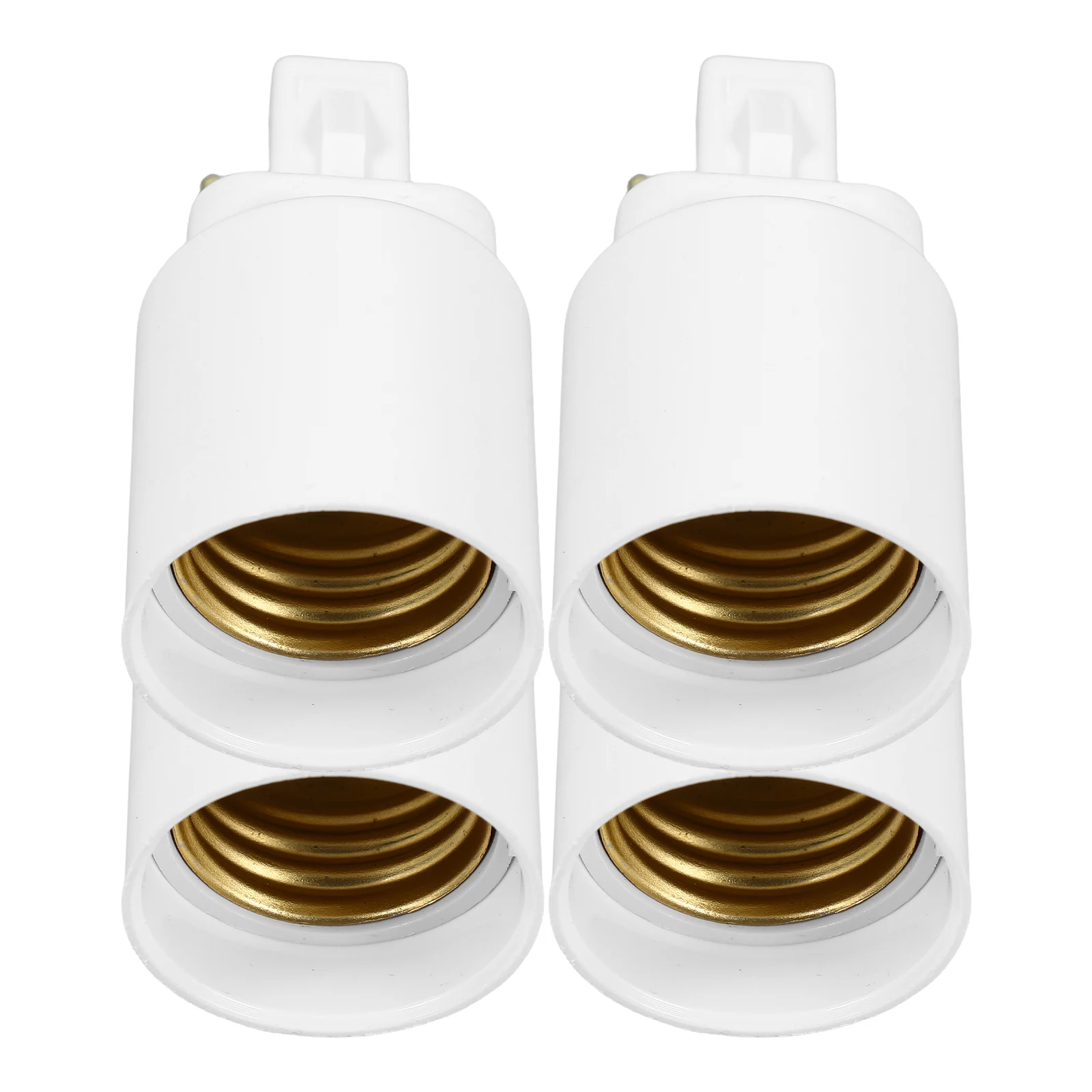 

4pcs Lamp Holder Converter G24q to E27 Socket Adapter Plastic Heat Resistant Easy Installation Home Office