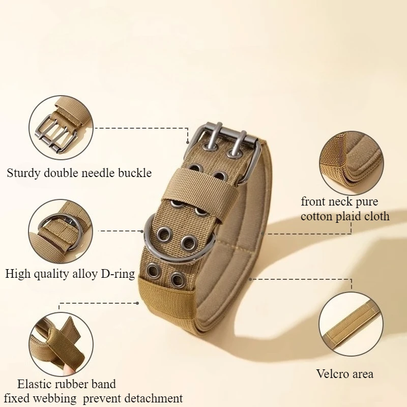 مستلزمات الحيوانات الأليفة ذات الياقة النايلون للكلاب المتوسطة والكبيرة تيدي كيجي بيتبول بولدوج بيغل