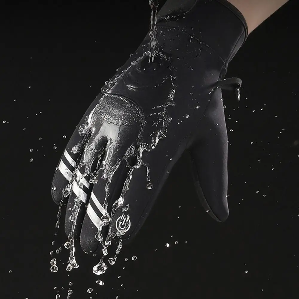 

Reflect Light Winter Gloves Ultralight Anti-Slip Touchscreen Gloves Breathable Full Finger Protective Mittens Running