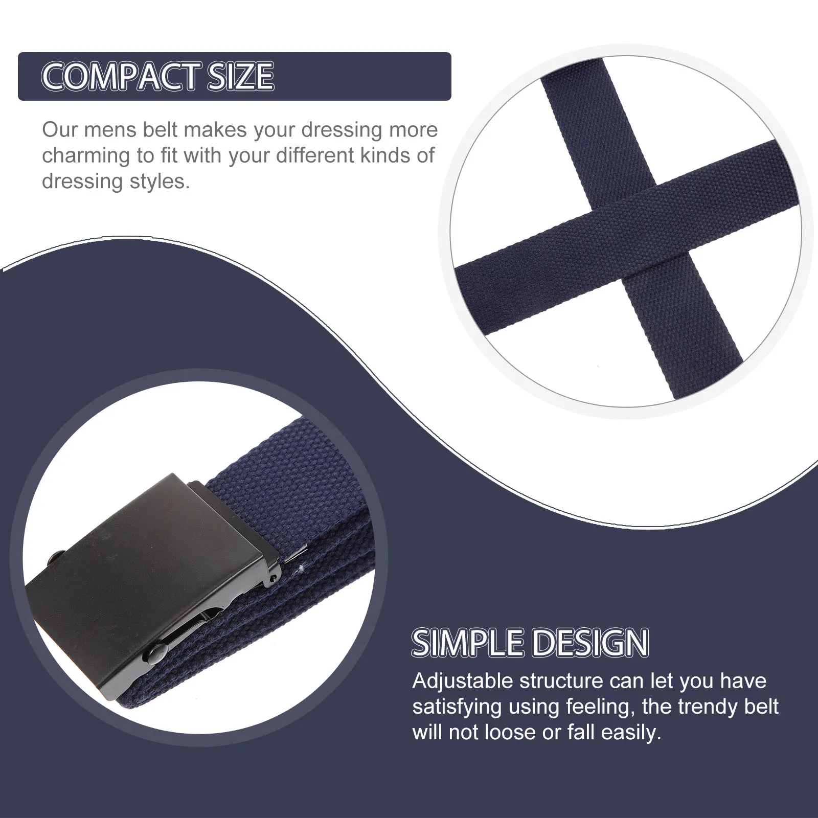 

Mens Men'S Belts Waist Fashionable Work Belts Trendy Canvas Material Belt Men Work For Daily Formal Man Belt Style