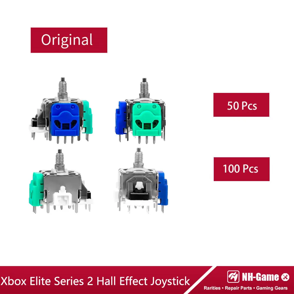 50/100 pces joystick de efeito hall para xbox one elite série 2 controlador 3d analógico vara potenciômetro para xbox elite gamepad