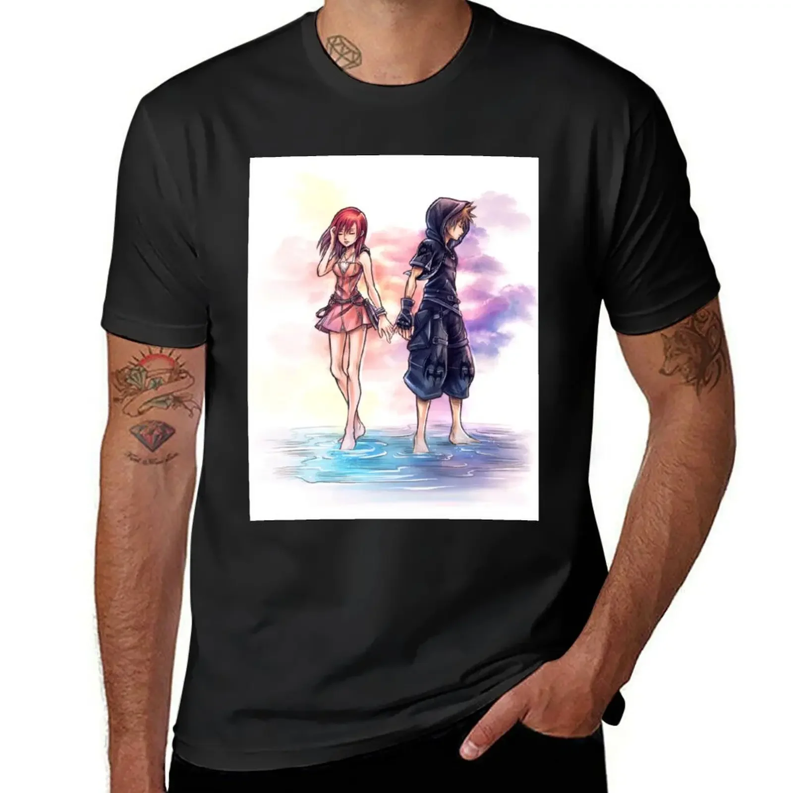 Kairi and Sora T-Shirt plus sizes vintage blue archive vintage graphic tee outfits for men