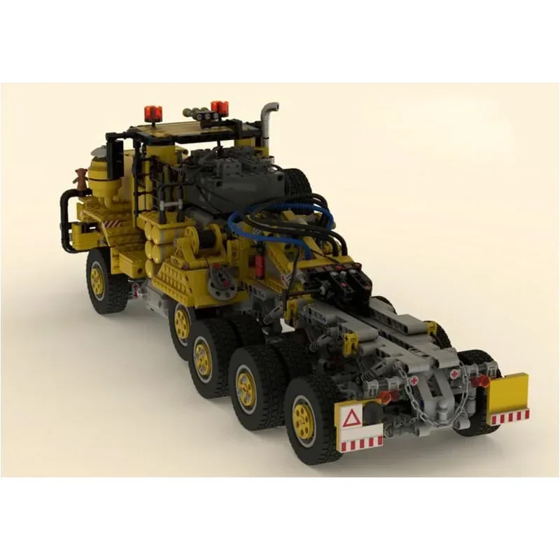 MOC-78208 Żółty Nowy Ciężki Traktor M911 10x8x4 (Wersja King Large) Zmontowany Model z Klocków 2203 Części MOC Kreatywna Zabawka