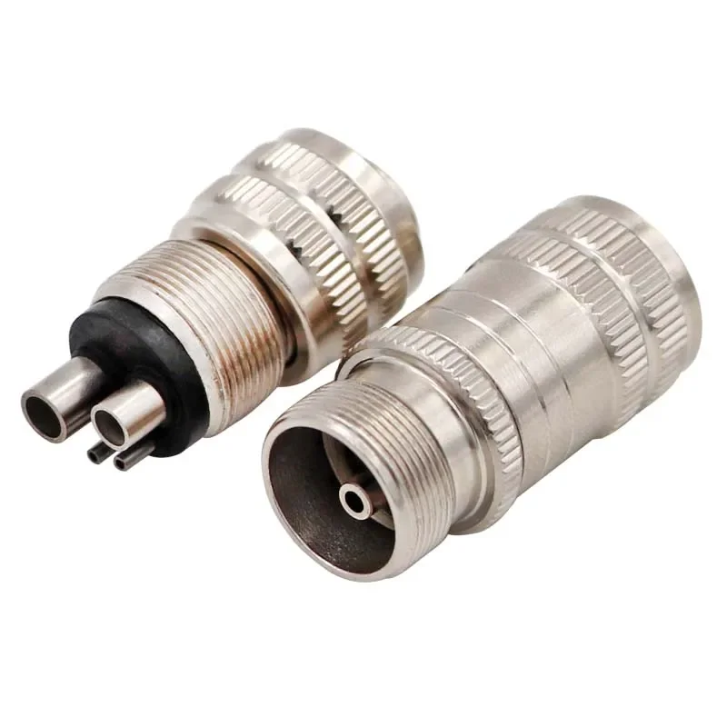 Dental Turbine High Speed Handpiece Adapter 4 Holes 2 Holes Changer Connector Handpiece Spare Parts Tool Tubing Hose