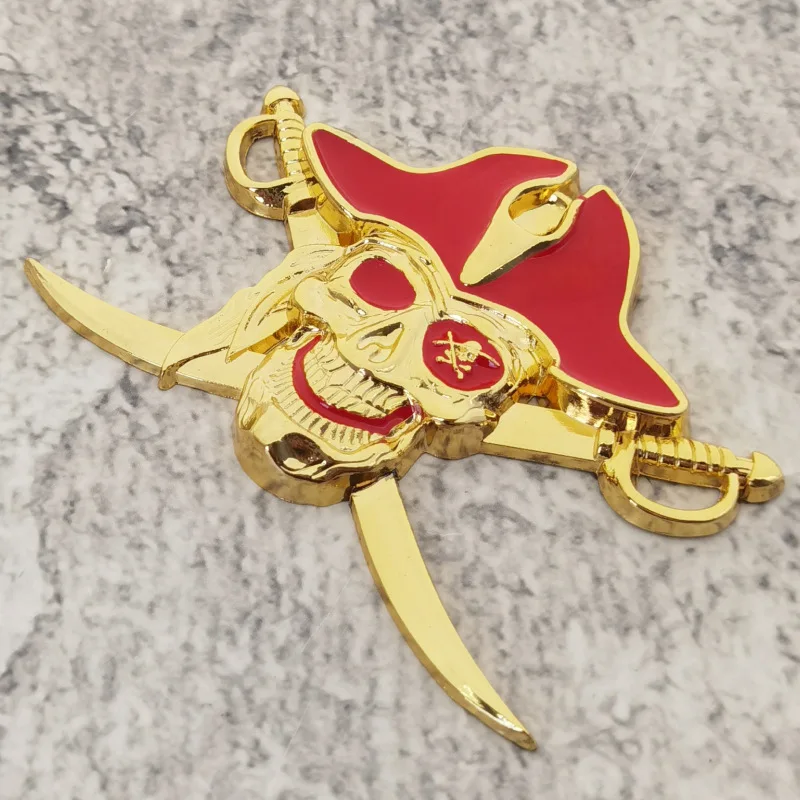 High-quality Car Modification Metal 3D Stereoscopic Car Stickers Devil Pirates Body Decoration Scratches Cover Car Parts