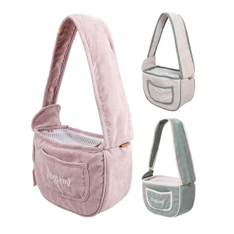 Puppy Sling Dog Outdoor Travel Carrying Carrier Breathable Single Comfort Tote Pouch Waterproof Crossbody Pet Shoulder Bag