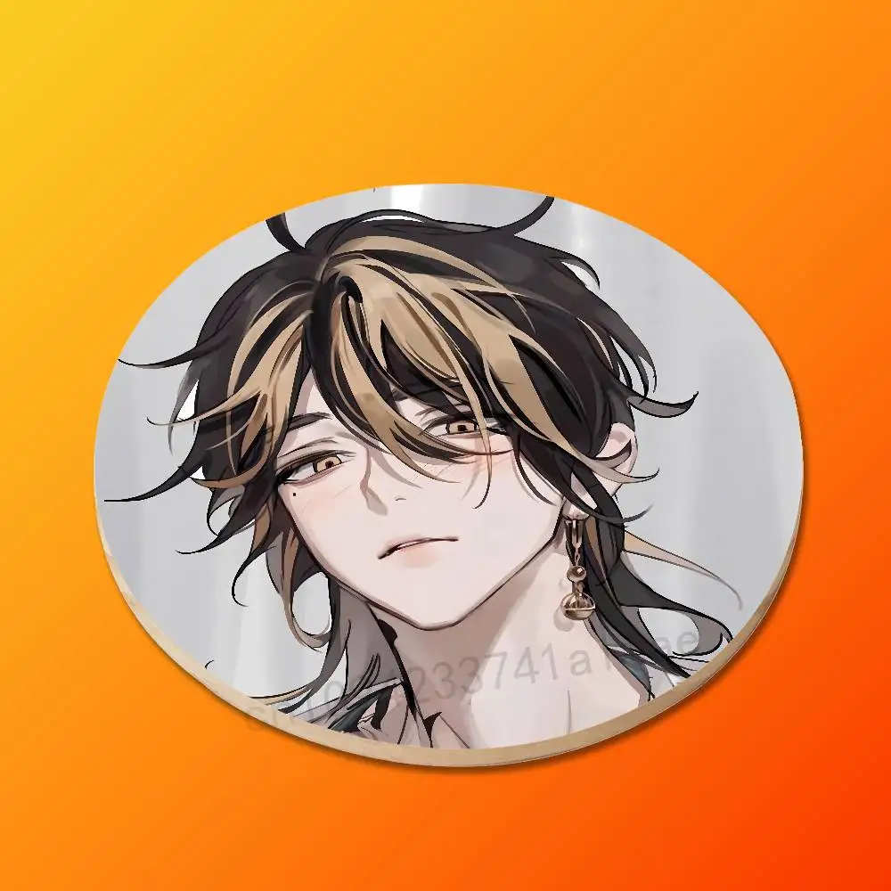 Tokyo Kazutora R-Revengers H-Hanemiya Round Wooden Coasters Non-Slip Suitable for Drinks Tea,Coffee Home Perfect Gift