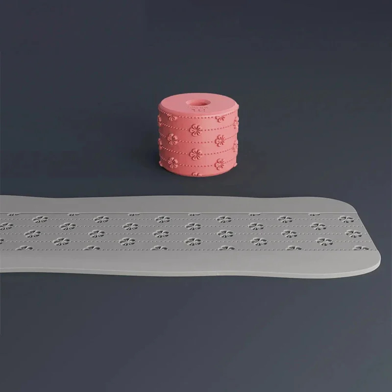 الطين ختم الأسطوانة أنماط زهرة هندسية الإغاثة المتداول أداة السيراميك الطين الملمس عجلة الطين قوالب DIY بها بنفسك أدوات الطين ديكور فني #5