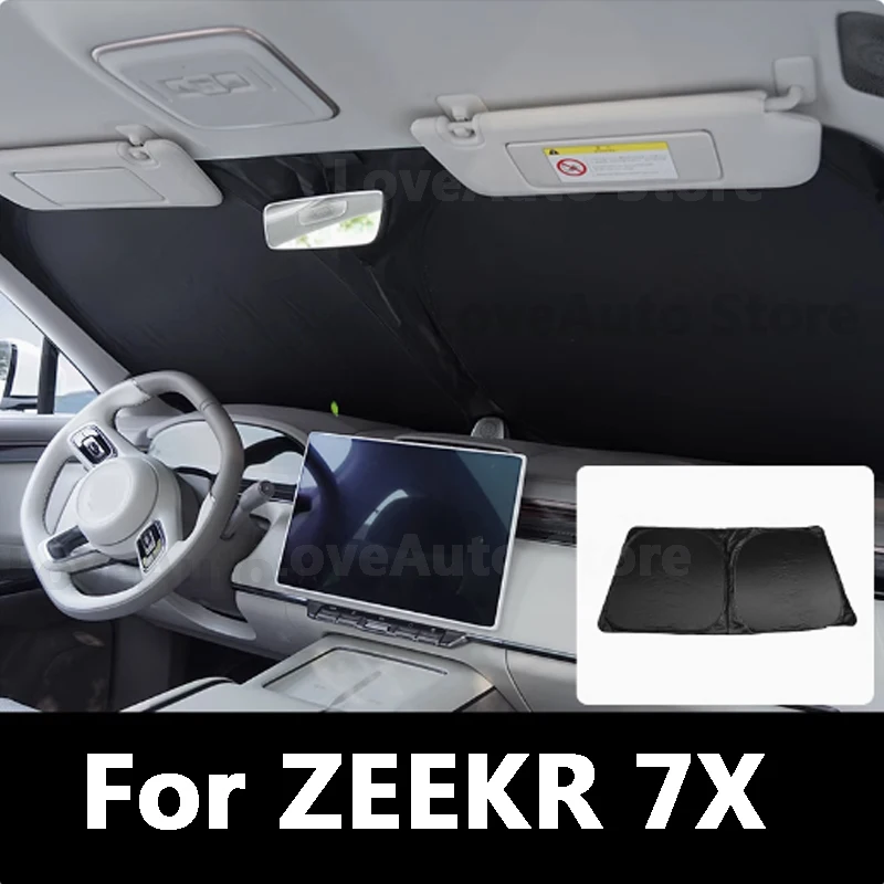 

For Zeekr 7X 2024 2025 Car Front Sunshade Window Windshield Shade Covers UV Protection Sunscreen Insulation Accessories