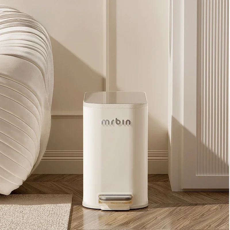 Slim Bathroom Trash Can Narrow Gap Waste Bin Lidded Toilet Garbage Basket Household Hygienic Storage Solution