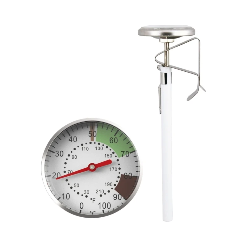 Professional Milk Frothing Thermometers Featuring Stainless Steel Probe And Neutral Aesthetic Home Use Design B95B