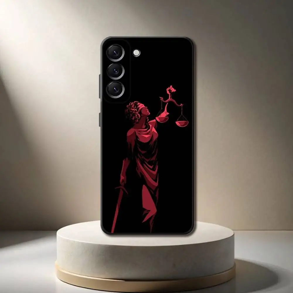 Capa de telefone para advogado, juiz, justiça, para samsung galaxy a 73,72,51,53,52,71,22,5g, nota, j7,8,9 capa preta macia