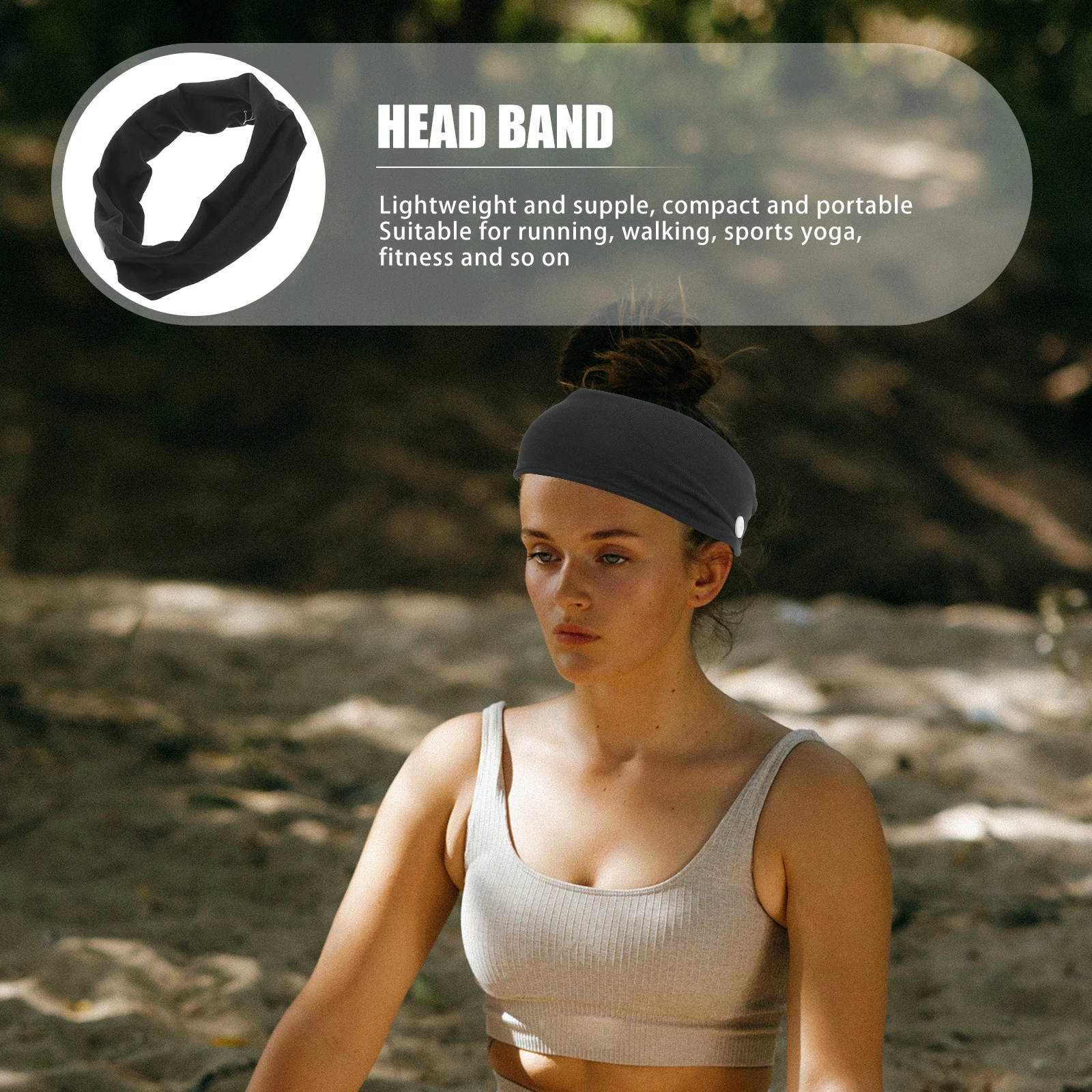 

Elastic Hairbands Fitness Button Headwear Milk Silk Non Slip Anti Sweat Band Comfortable Button Hair Band Design