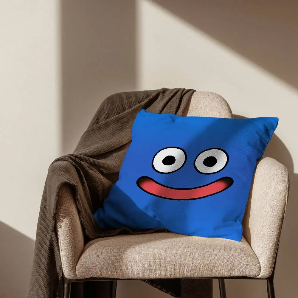 

Game D-Dragon Quest Slime Square Pillow Case Bedroom Sofa Leisure Comfort Cushion Cover Living Room Home Decoration