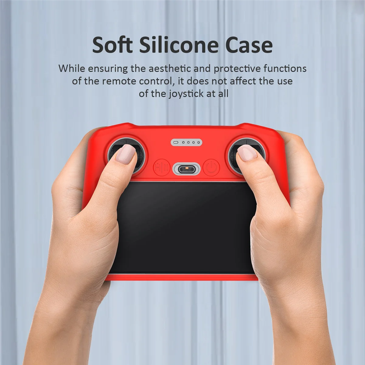 For 3 Classic/Mini 3 PRO Silicone Case Non-Slip Protective Cover with Screen Remote Control Camera-Black
