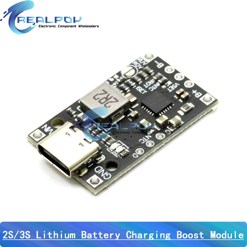 Type-C USB 2/3S BMS 15W 8.4V 12.6V 1.5A Lithium Battery Charging Boost Module With Balanced Support Fast Charge With Indicator