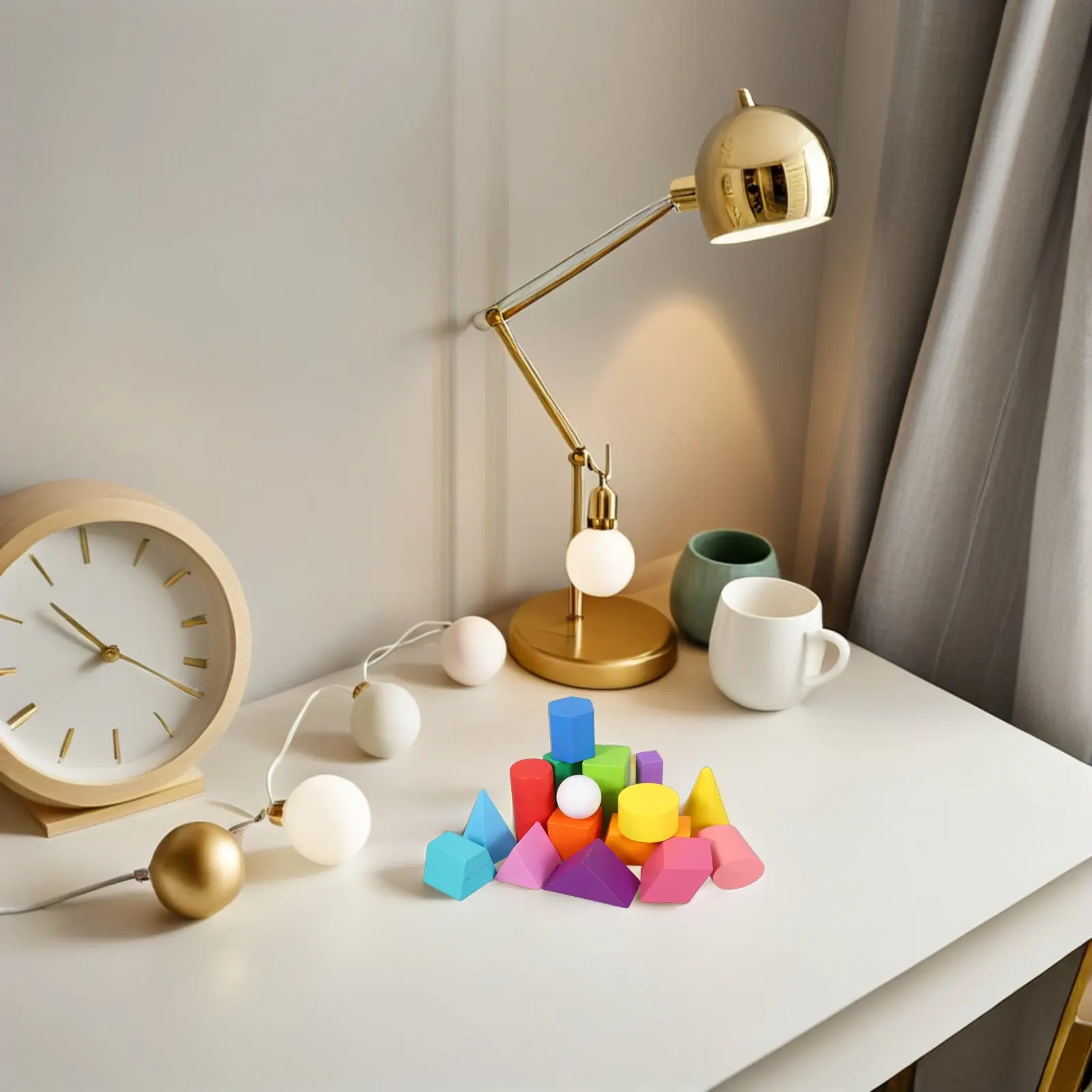 Ensemble de blocs de formes géométriques en bois, 45 pièces, apprentissage pour les tout-petits, reconnaissance des couleurs, préscolaire, maternelle, mathématiques, géométrie, éducatif