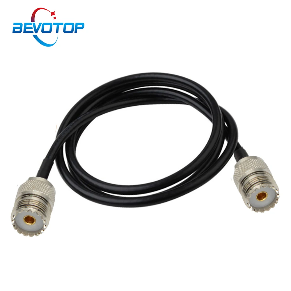 

SO-239 UHF Female to UHF Female RG58 Antenna Extension Cable SO239 Pigtail connector for CB Radio Ham Radio FM Transmitter