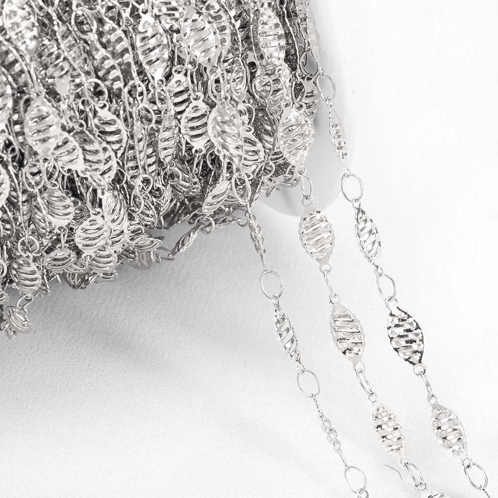 1Meter Stainless Steel 3mm Thick Link Chains Hanging 2.5mm Bead for DIY Men Necklace Bracelet Bag Chain Jewelry Making Wholesale image 3