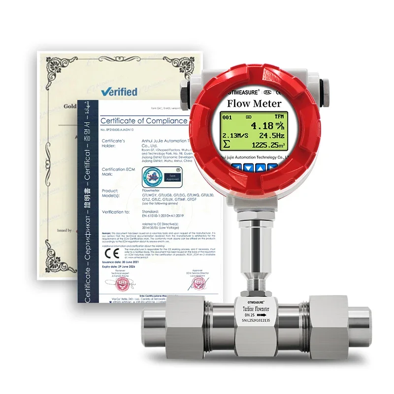 2026 42Mpa High Pressure Hydraulic Oil Flow Meter Alcohol Flowmeter Flowmeter with 4-20mA RS485 Pulse