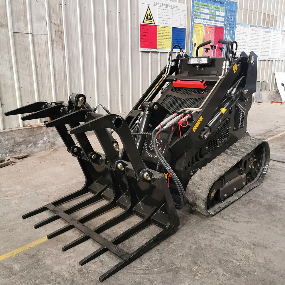 

Mini Small Skid Steer Loader Rubber And Iron Tracked Crawler Skid Steer Loader Customization For Sale