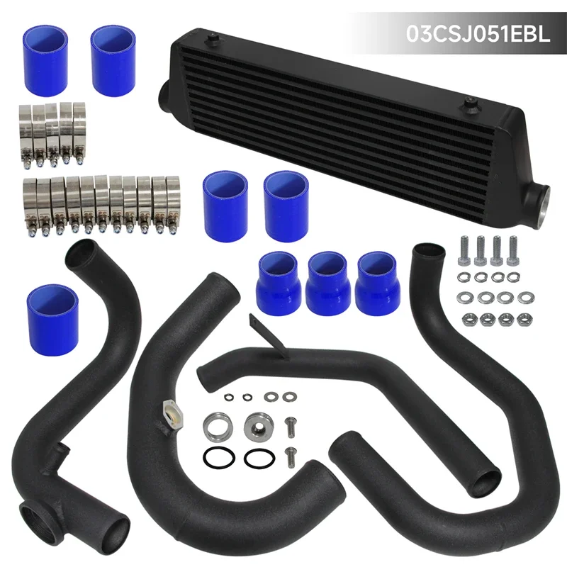 Bolt On Front Mount Intercooler & Pipe Kit Aluminum Fits for VW Golf GTI Jetta MK4 1.8L Turbocharged 1998-2005