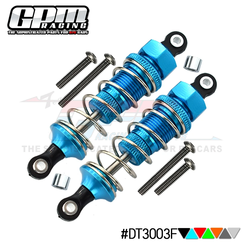 GPM ALUMINIUM FRONT ADJUSTABLE PLASTIC  BALL TOP 70MM DAMPER  For TAMIYA-DT-03 - Image 6