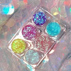 Glitter Diamond Eye Sequined Gel Eyeshadow Palette Makeup Hair Body Face Glitter Gel Art Flash Loose Sequins Cream Mermaid