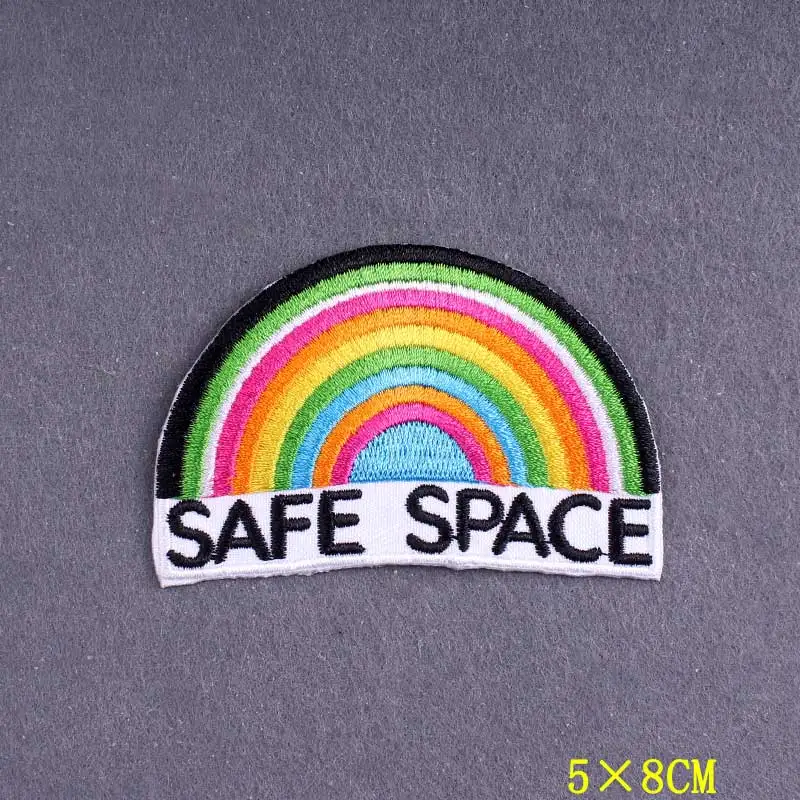 Embroidered Patch LGBT Stripes Pride Gay Patches For Clothing DIY Rainbow Patch Iron on Patches On Clothes Badges On Backpack