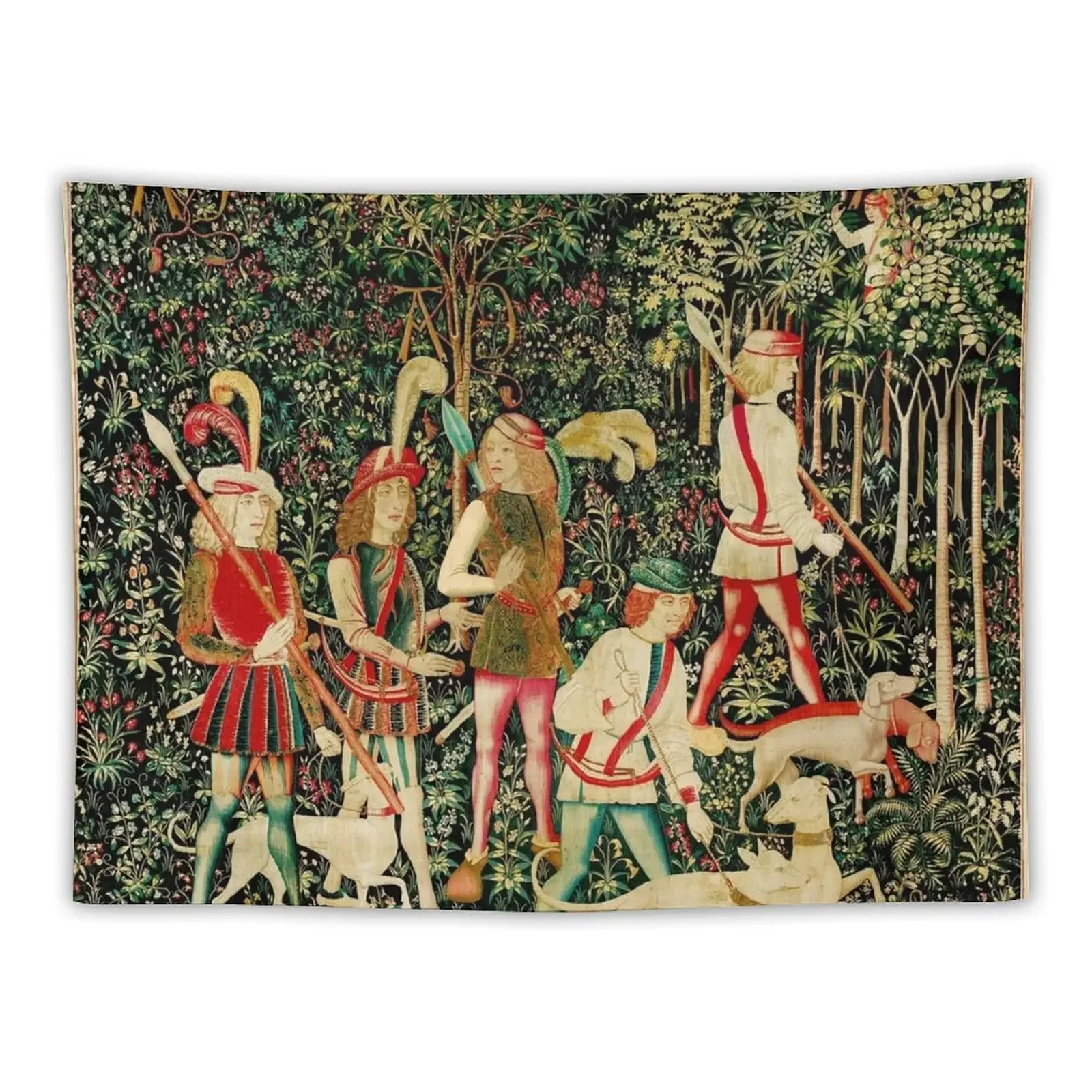 

HD The Hunt of the Unicorn (1494 aprox) Tapestry Room Decor Decorative Wall Mural Tapestry