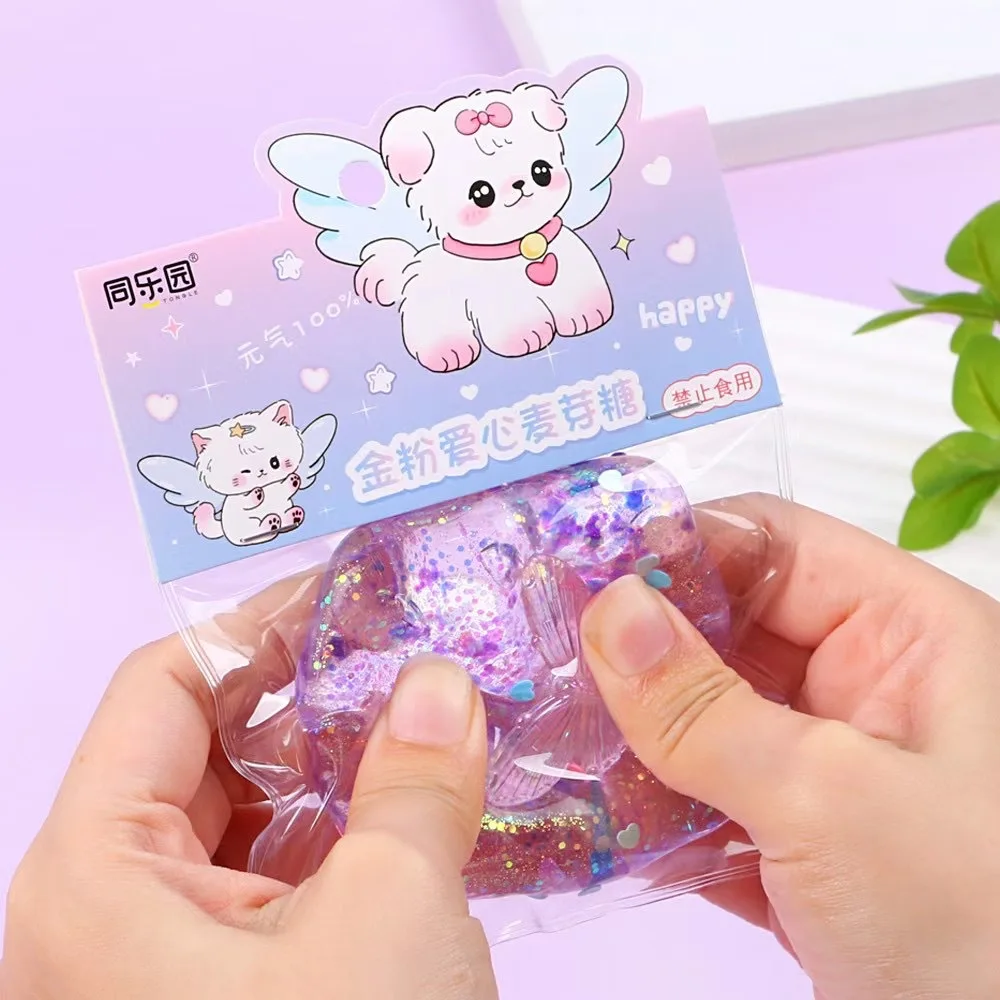 Tpr-子供の感覚玩具,ゆっくりとしたバウンス,金色のほこり,蝶,心臓,ストレス解消,柔らかい色の変化,減圧