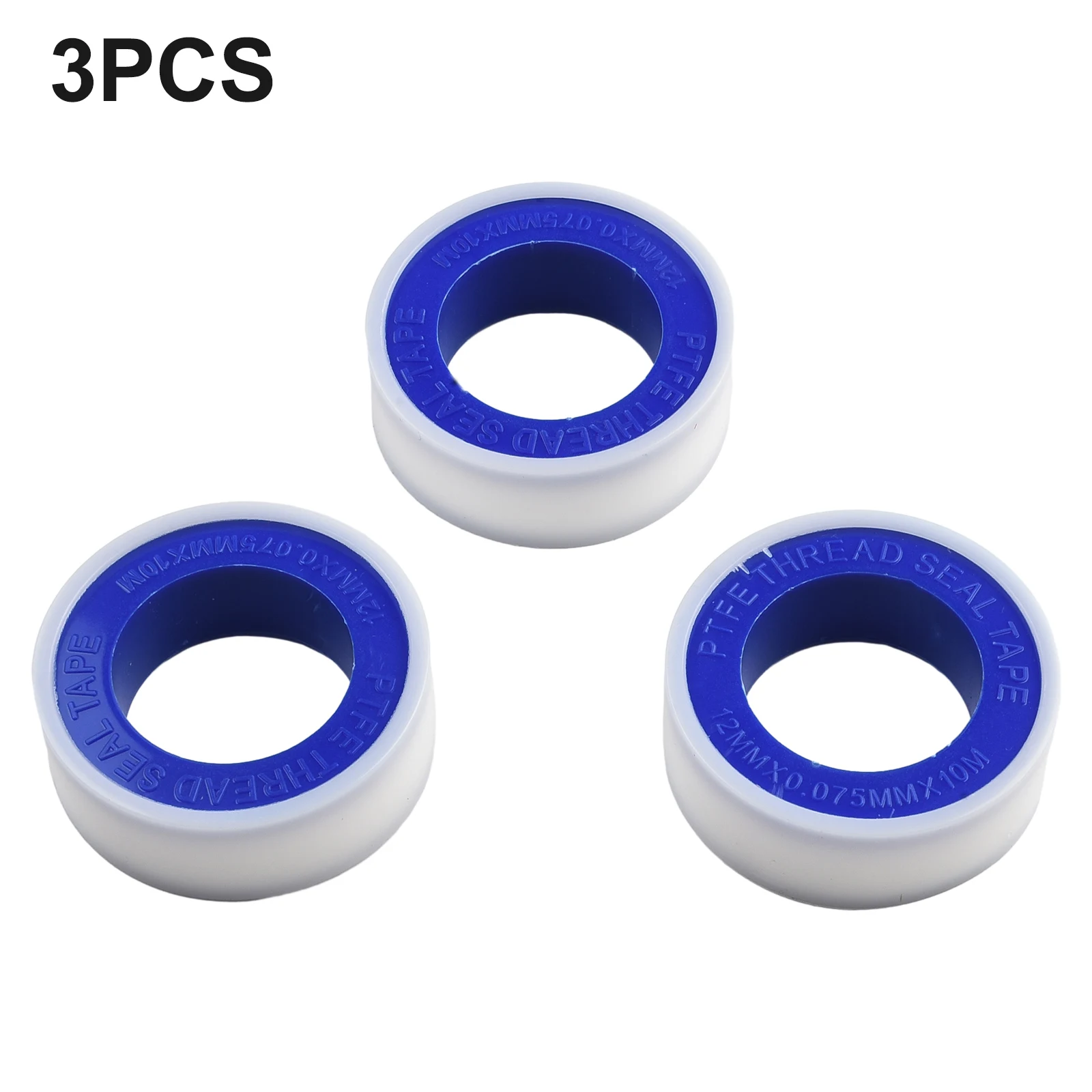 3PCS PTFE Plumbing Thread Seal Tap 12mm X 10m For Water Pipe Connections Plumber Tape With High Temperature Resistant