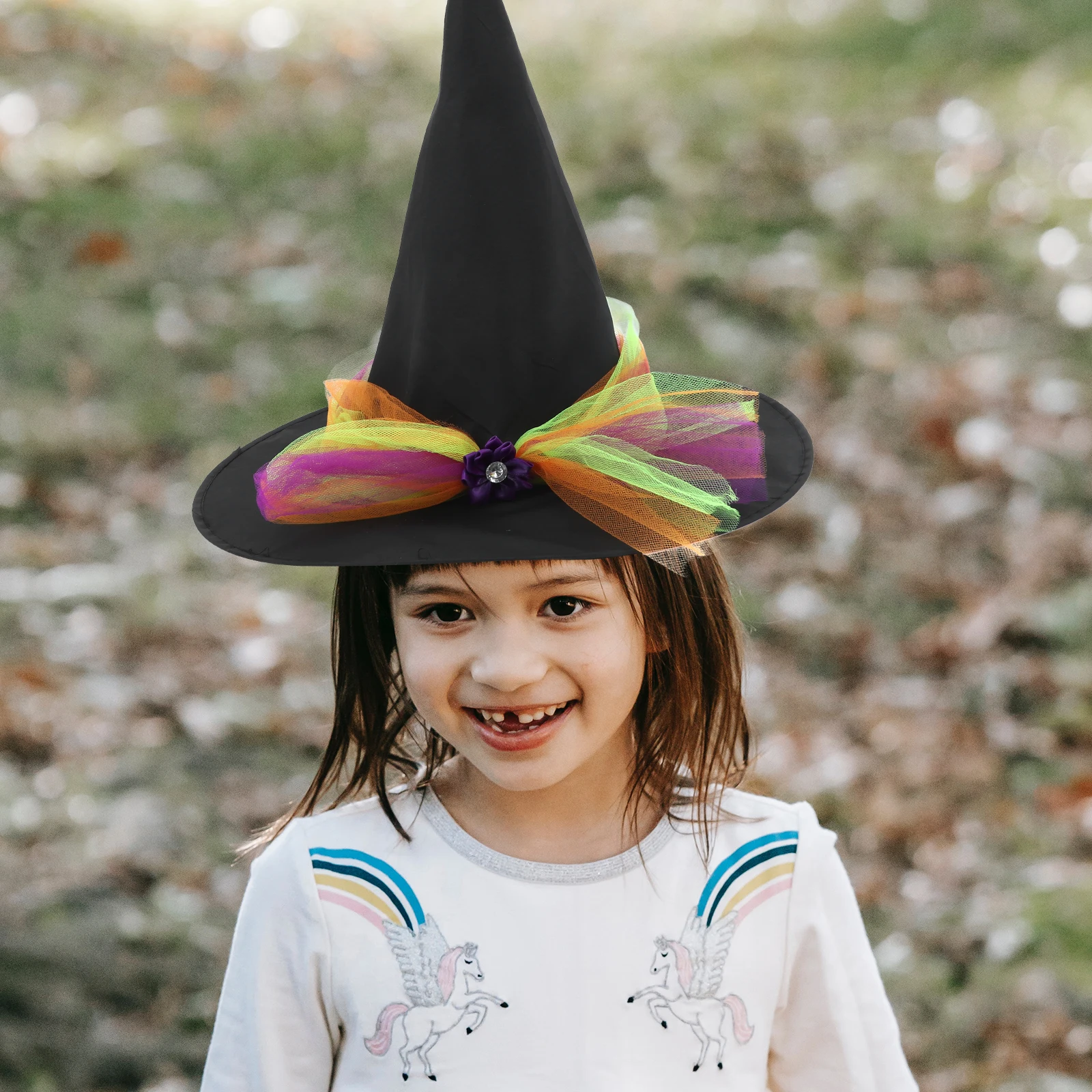 Jupe de sorcière pour enfants, Costume de fête d'anniversaire d'halloween, chapeau pour tout-petits et adultes