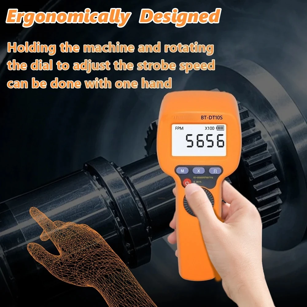 Non-Contact Digital Stroboscope Tachometer, Motors Electrical Machinery Rotation Speed Testing Instrument, For Printing Industry