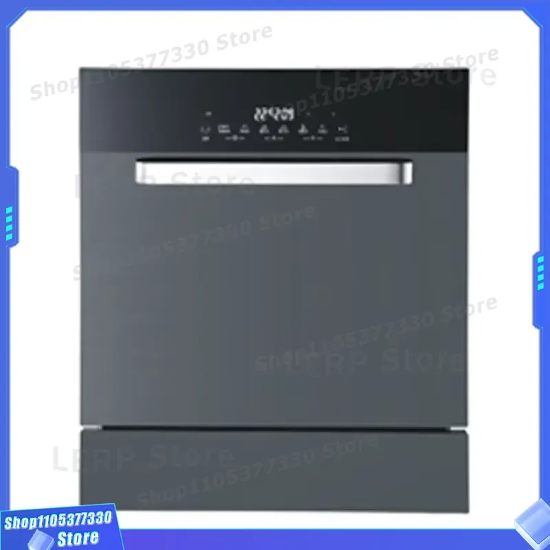 Black Glass Door Embedded Automatic Dish Washer Home 10 Sets of Tabletop Dishwasher
