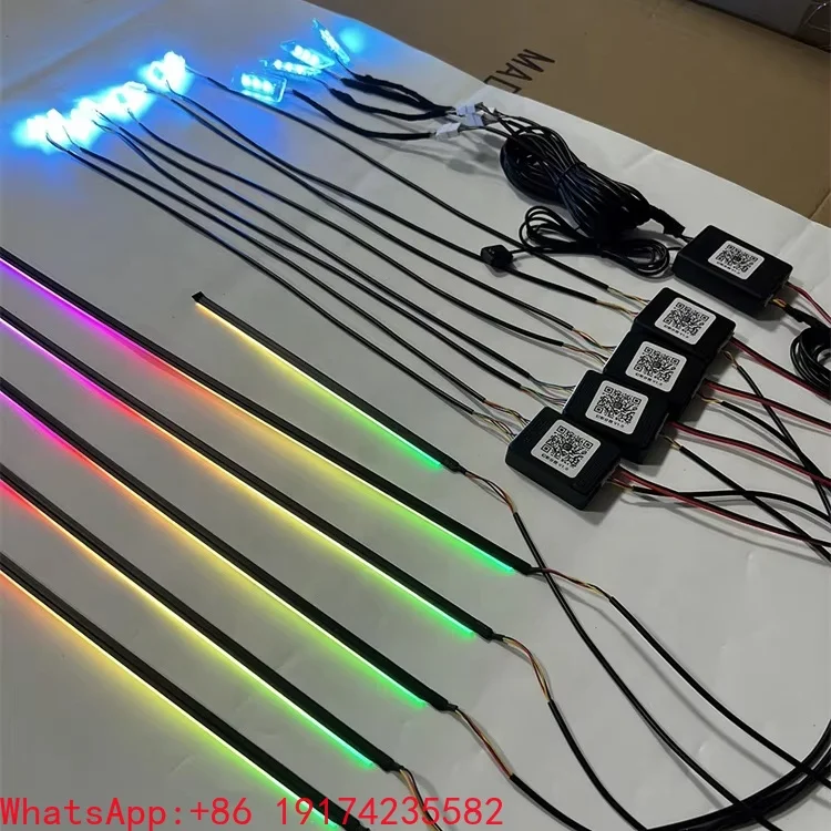 

18 in 1 Symphony Led Car Atmosphere Lights Rgb 64 Colors Acrylic Strip Ambient Lighting Car