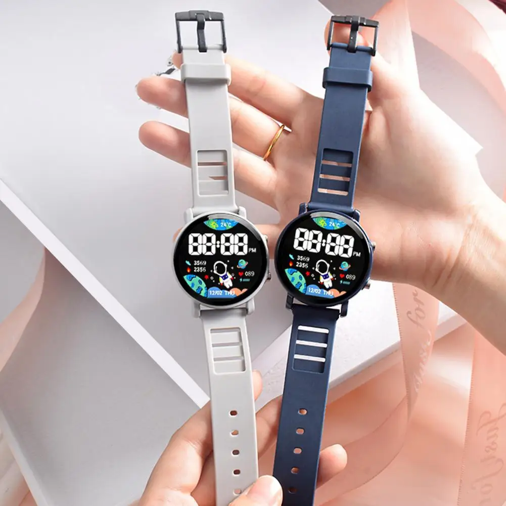 Accurate Time Led Watch Waterproof Led Sports Watch for Kids Large Font Display Accurate Time Boys Girls Silicone Digital Watch