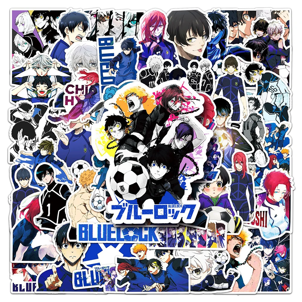 

10/30/50pcs Anime BLUE LOCK Cartoon Stickers Cool Decals Kid Toy DIY Scrapbook Phone Suitcase Car Classic Manga Sticker for Gift