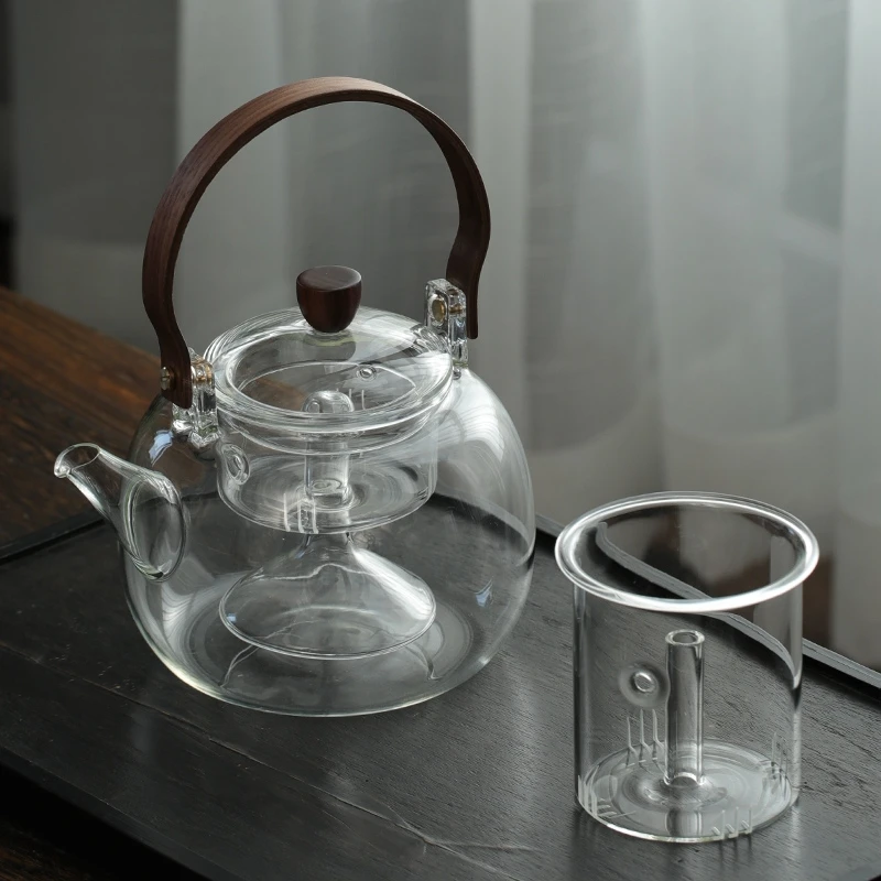 

Glass Teapot Stove Beauty Products Ginseng Weight Loss Teapot Black Tea Set Chinese Tea Infuser Tetera Kettle with Whistle