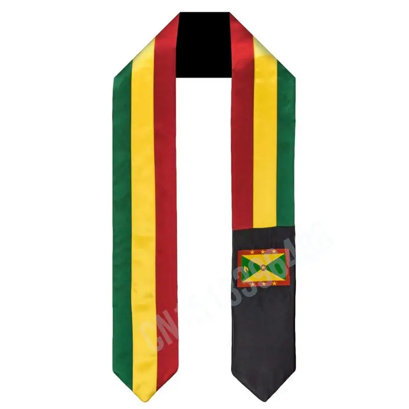 

Grenada Flag Scarf Top Print Graduation Sash Stole International Study Abroad Adult Unisex Party Accessory