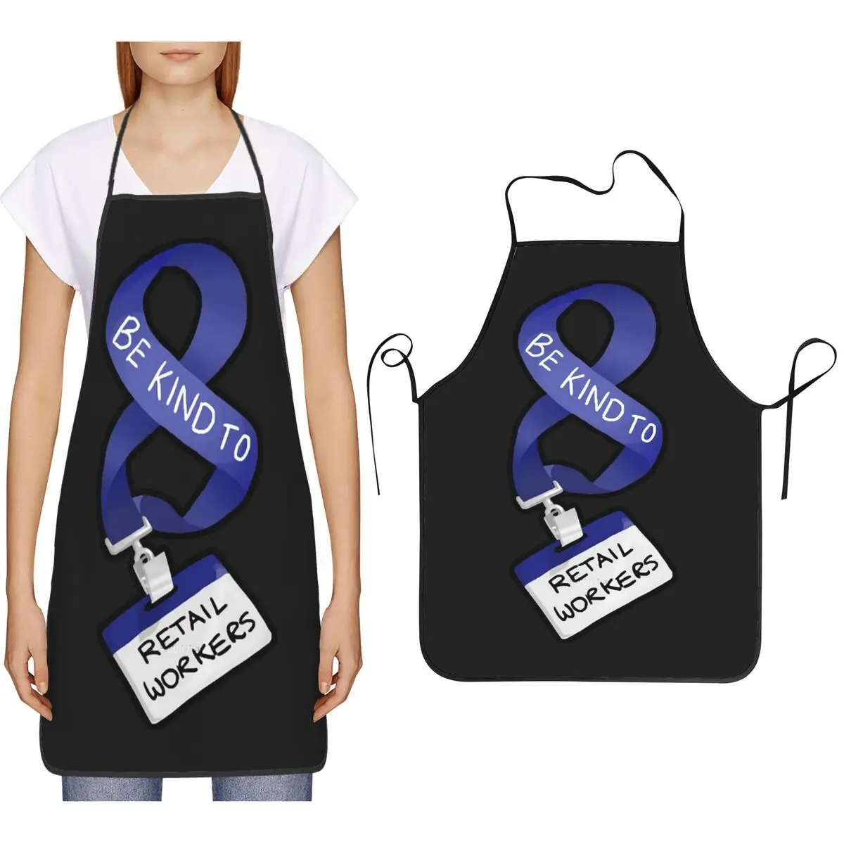 

Фартуки Be Kind To Retail Workers, фартуки для шеф-повара, кулинарии, кухни, водонепроницаемый нагрудник, кухонный сарафан для уборки для женщин и мужчин, садоводства
